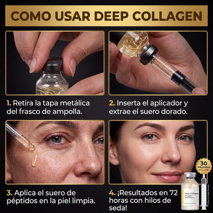 Deep Collagen - Serum para lifting facial en casa con péptidos y colágeno profundo